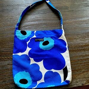 Blue and White Marimekko purse bought in Finland about 8 years ago.